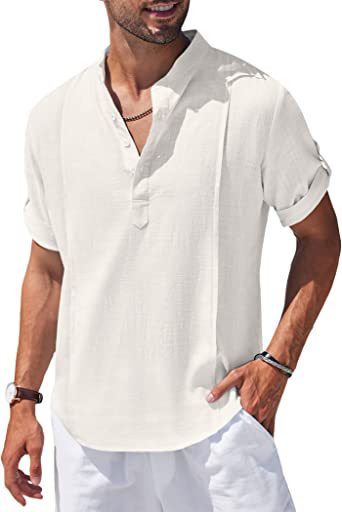 Linen Beach Shirt Short