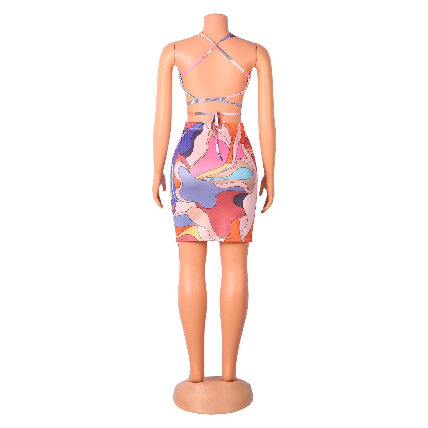 Halter Nightclub Two-Piece Dress