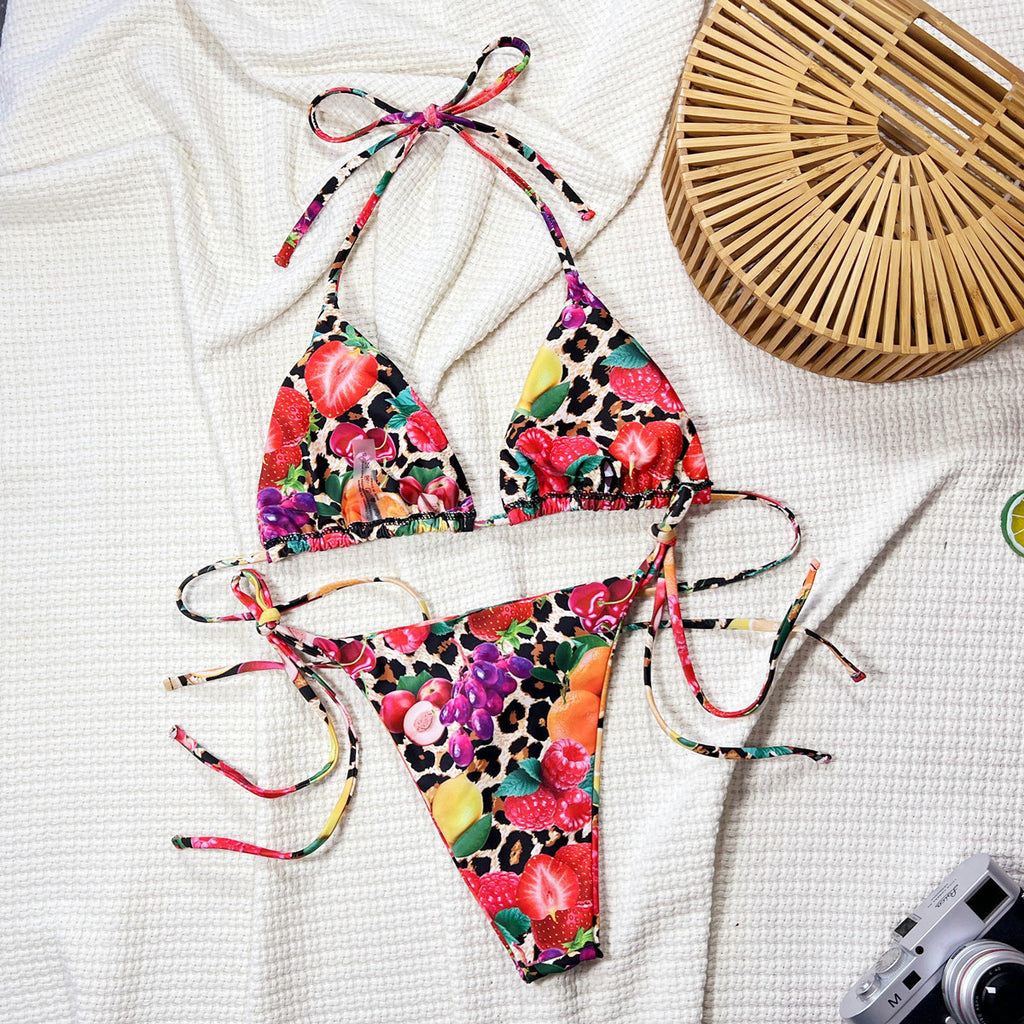 Leopard Fruit Bikini Swimsuit