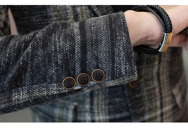 Slim Fit Plaid Blazer