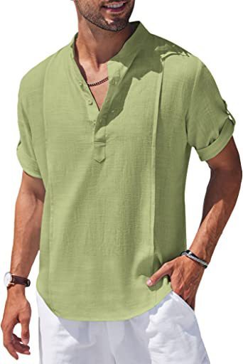 Linen Beach Shirt Short