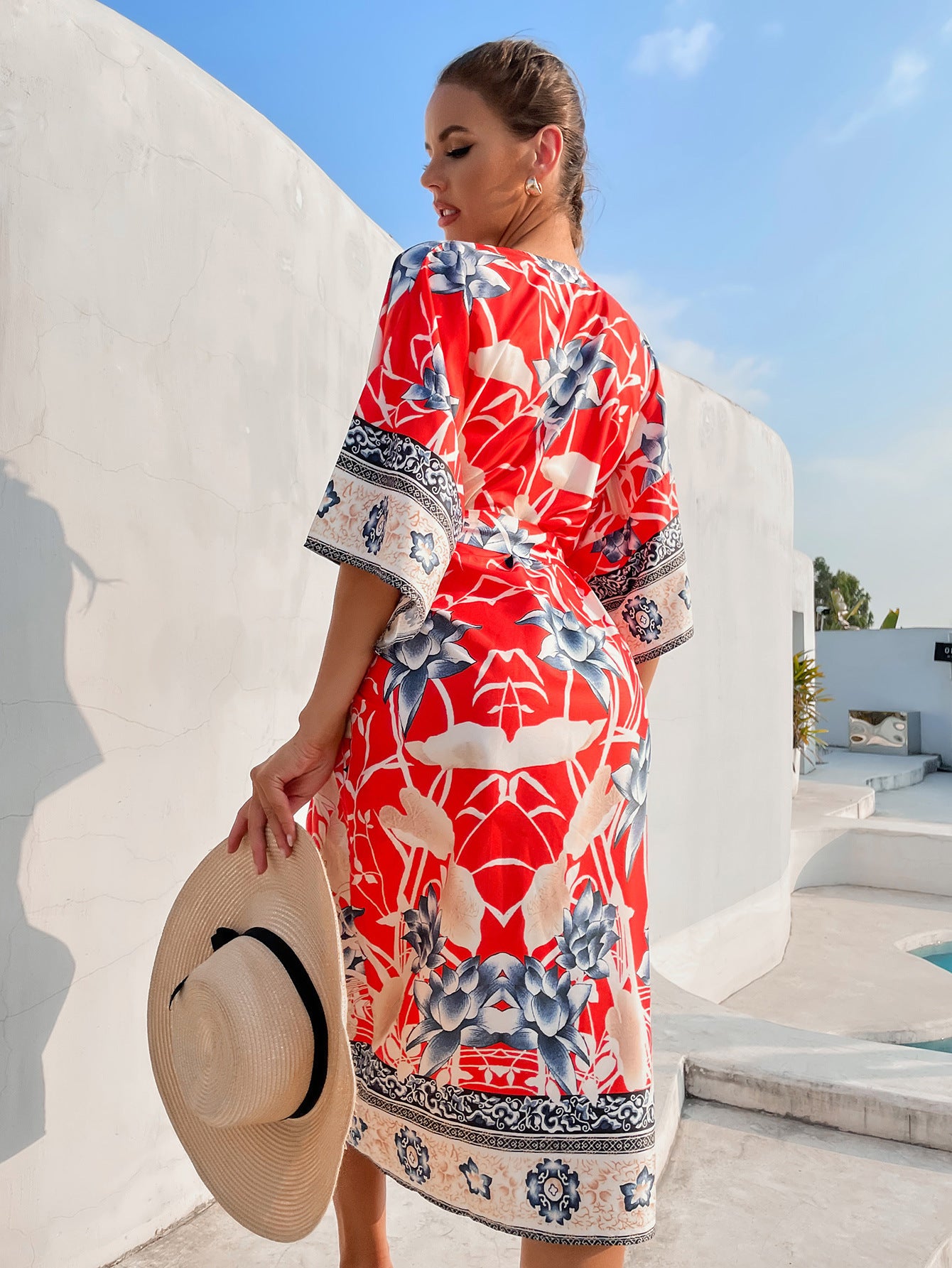 Long Kimono Beach Blouse