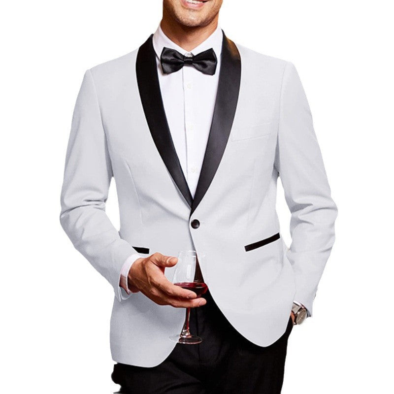 Cross-border New Amazon Men's Single Button Suit Wedding Banquet Groom's Best Man Suit Jacket Slim-fit Korean Style Dress