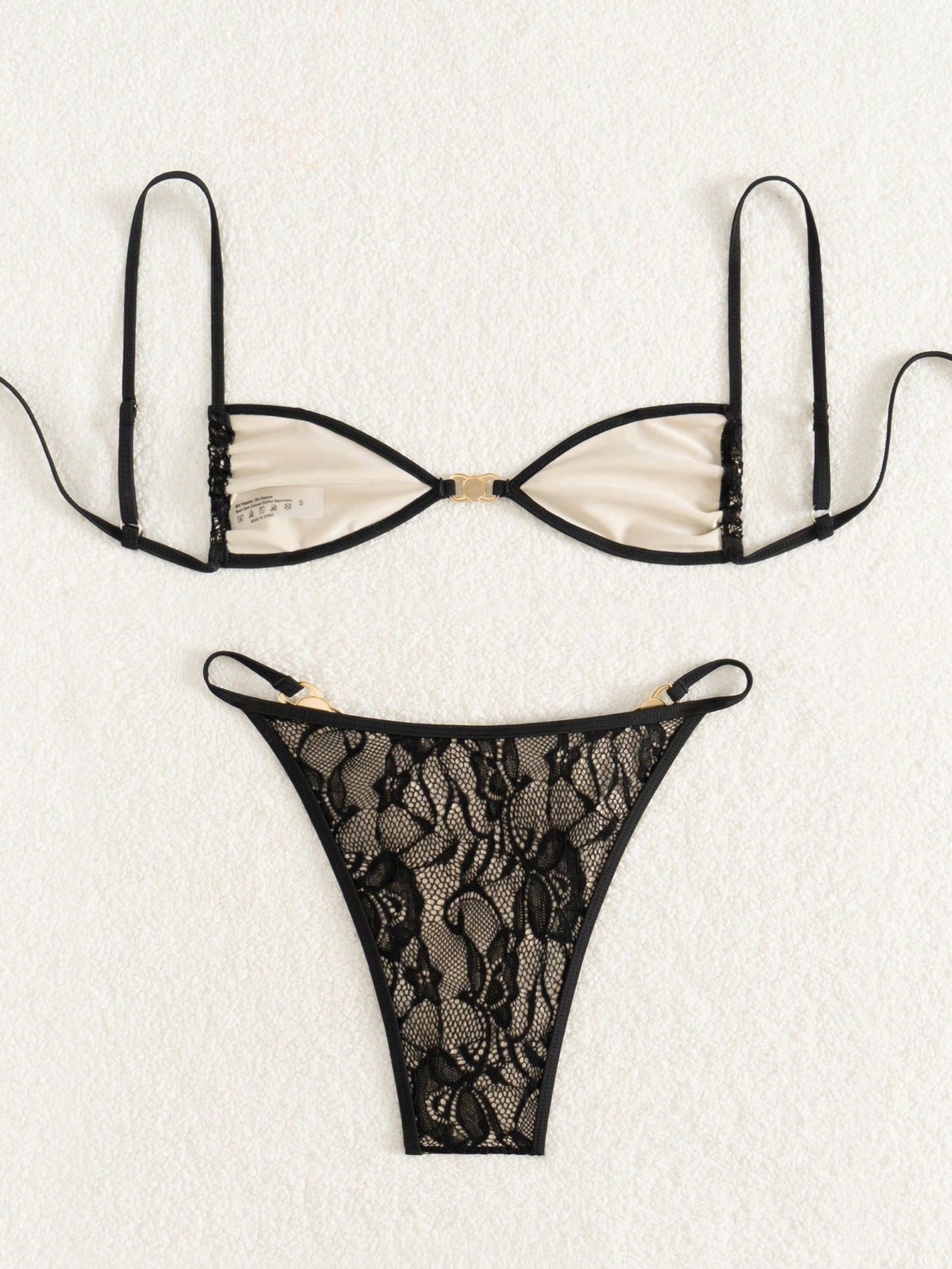 2025 European And American Foreign Trade Cross-border New Lace Backless Beach Spice Girl Split Bikini Swimsuit Women's Suit