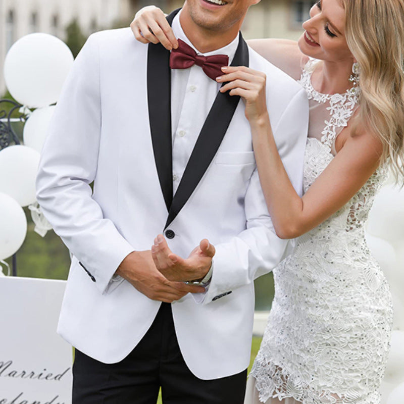 Cross-border New Amazon Men's Single Button Suit Wedding Banquet Groom's Best Man Suit Jacket Slim-fit Korean Style Dress