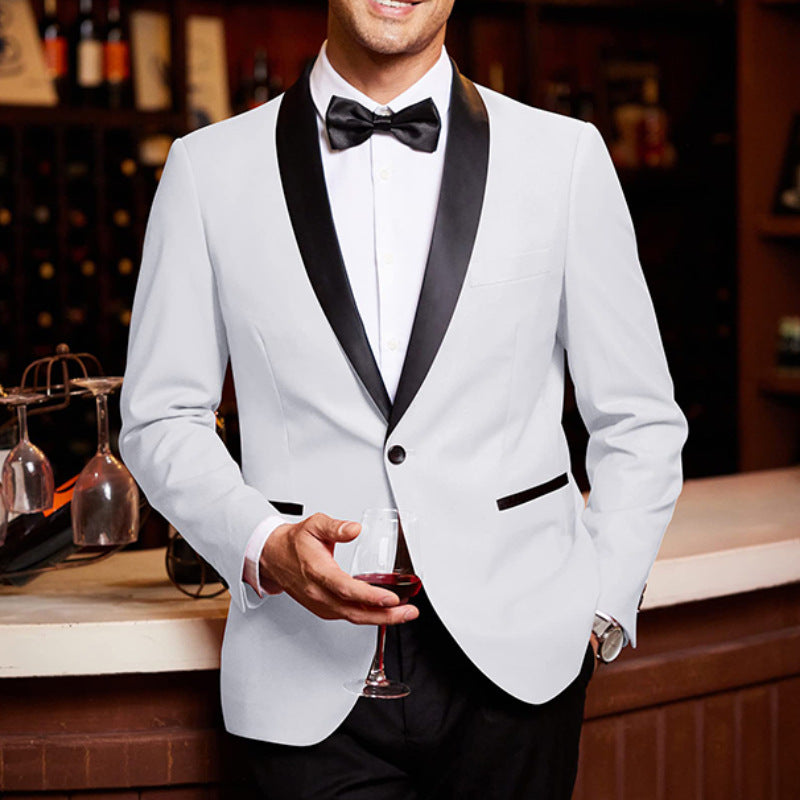 Cross-border New Amazon Men's Single Button Suit Wedding Banquet Groom's Best Man Suit Jacket Slim-fit Korean Style Dress