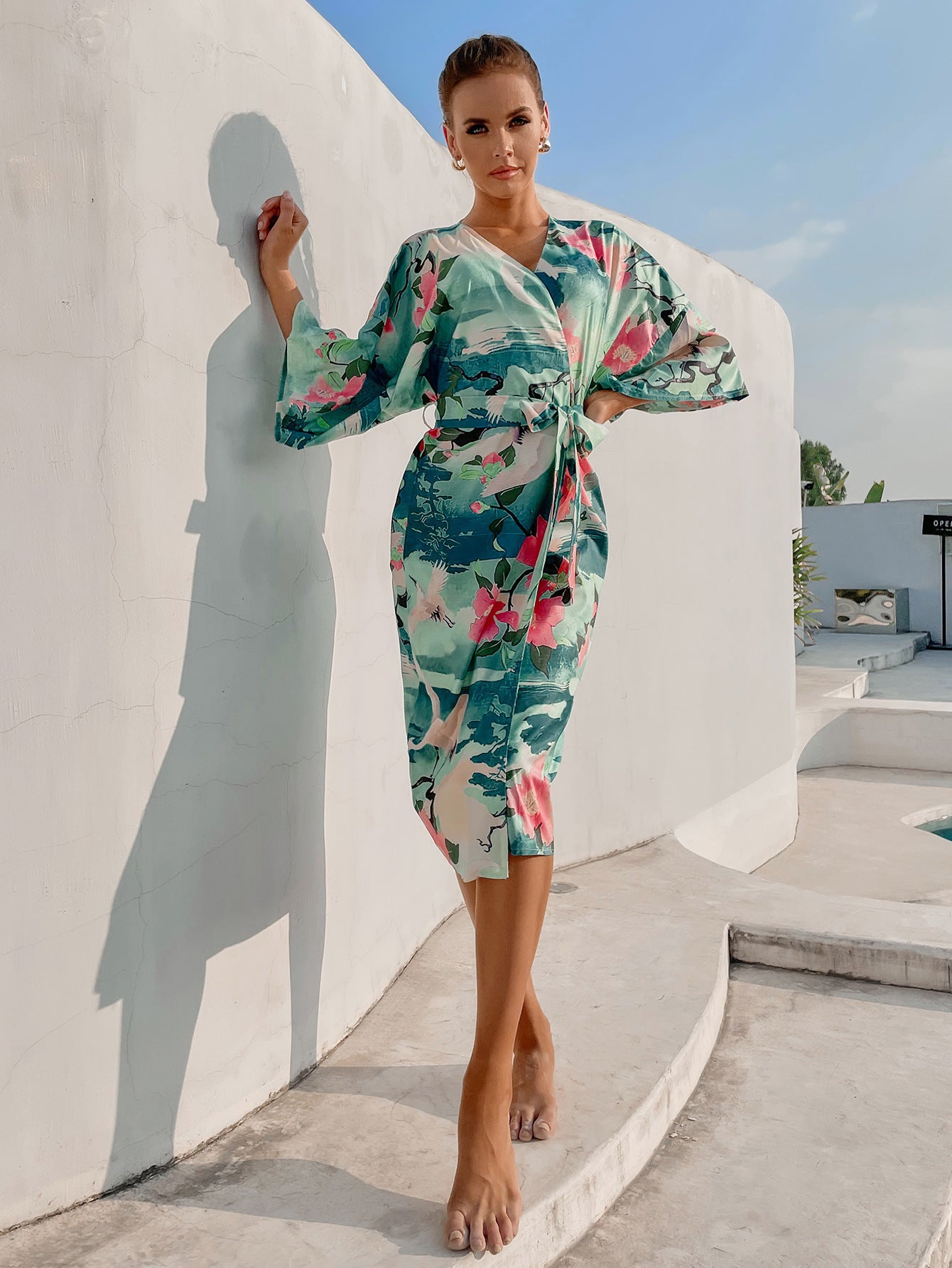 Long Kimono Beach Blouse