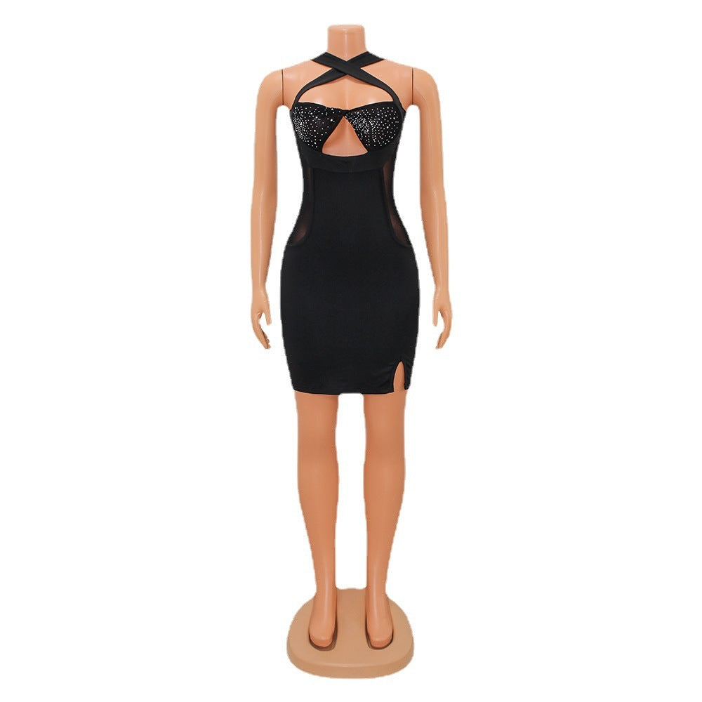 Sling Hot Drilling Nightclub Dress