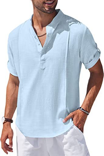 Linen Beach Shirt Short